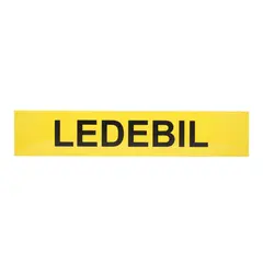 Gult "LEDEBIL"l tekstplate 980x190mm til Lumary lysskilt