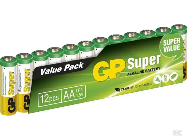 12 Stk AA GP Super Alkaline batterier - JDD Utstyr