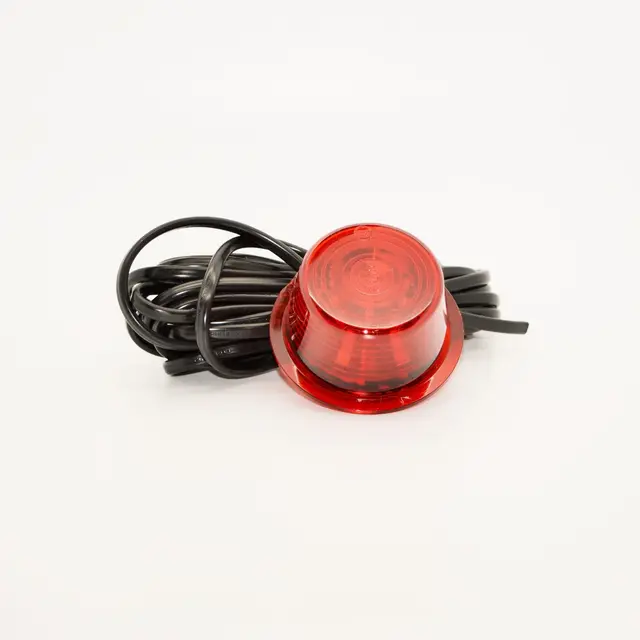 Rødt reserve glass med 6 LED - JDD Utstyr