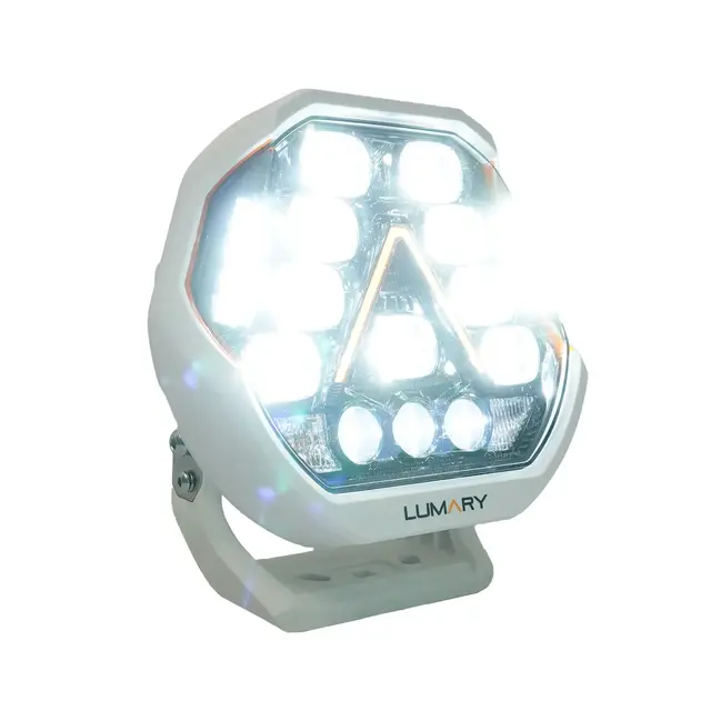 Lumary Illuminator 200 9" ekstralys 200 watt, hvit med varsellys og sidelys 