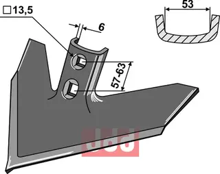 G&#229;sefot-skj&#230;r 305 x 6 Case IH