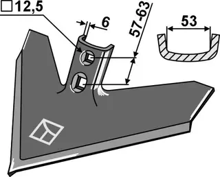Gåsefot skjær 420 mm DIN 608
