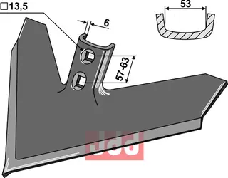 G&#229;sefot-skj&#230;r 460 x 6 John Deere/Case IH