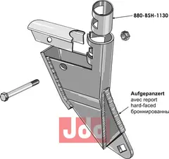 Holder for såskjær Bourgault