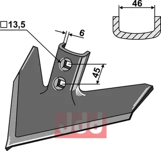G&#229;sefot-skj&#230;r 240 x 6 John Deere/Case IH