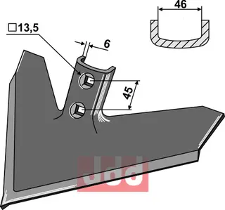 G&#229;sefot-skj&#230;r 330 x 6 John Deere/Jean de Bru