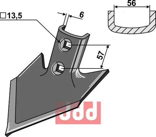 Gåsefot-skjær 150 x 6 - JDD Utstyr