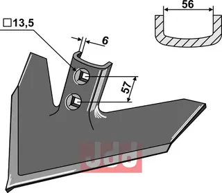 G&#229;sefot-skj&#230;r 305 x 6 John Deere/Concord/Case IH/Flexi-Coil