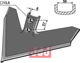 G&#229;sefot-skj&#230;r 457 x 6 John Deere/Case IH