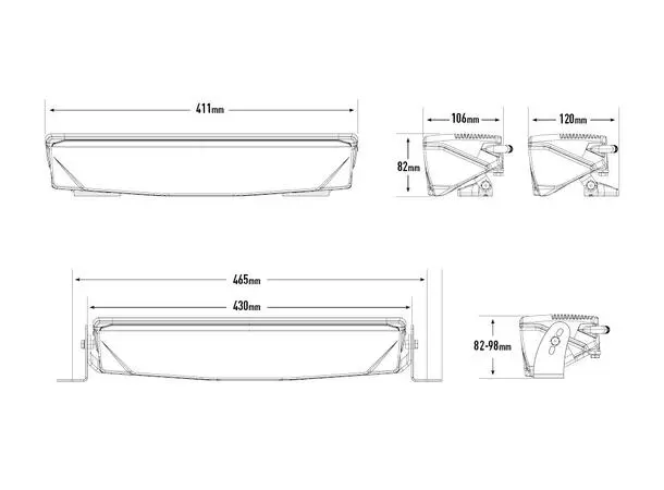Lazer Air 55  Beacon 411x105x81mm. 6800 Lm. 
