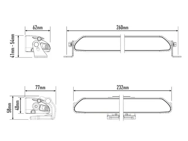 Lazer® Linear 6 Lengde 232mm. 2250 Lumen 