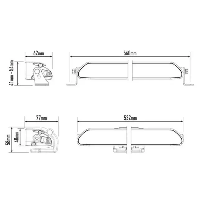 LEDbar-sett Lazer Linear 18 Elite+ | 21 000 lumen | Hvitt og gult lys