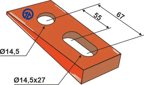 7° kile - SERIE 200 hull 14,5 - 14,5x27, avst. 55 - 67