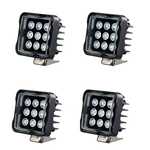 4 stk NIKEN arbeidslys med Borax glass Varmeabsorberende glass med Flood