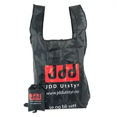 JDD Utstyr foldbart handlenett sort med logo