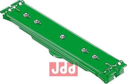 Bladfjærsett komplet 5 lag - 770mm - JDD Utstyr