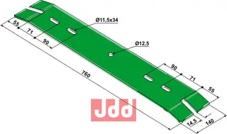 Bladfjær - 760mm Kverneland