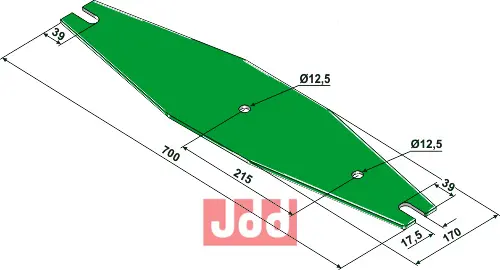 Bladfjær - 700mm - JDD Utstyr