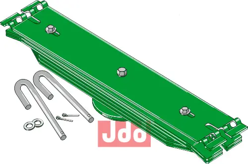 Bladfjærsett komplet 6 lag - 580mm - JDD Utstyr