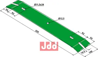 Bladfjær - 555mm Kverneland