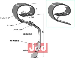 Stubharvetand komplet