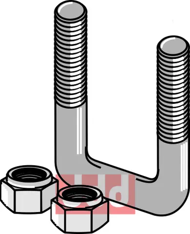 Stroppbolt M12 for tilbehør 55mm lengde, tråd M12