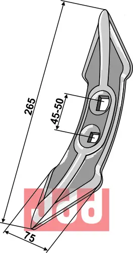 Stubharvespiss 260x80x7 - JDD Utstyr