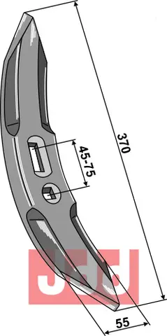 Plogskjær til Amazone 370 mm, 2.02 kg - Centaur
