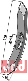 Stubharvespiss 270x40x15mm Rabe/Väderstad