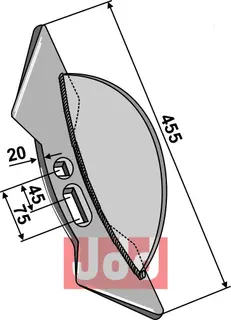 Dobbelt hjerteskj&#230;r 455x135x20mm Passer til mange fabrikater