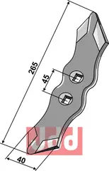 Stubharvespiss 265x10x14mm Clemens