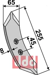 Stubharvespiss 255x65x8mm