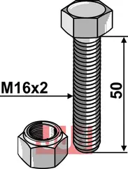 Bolt M16x2x50 m. Låsemutter