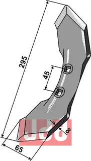 Grubbeskjær 300x65x8mm