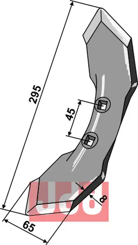 Grubbeskjær 300x65x8mm