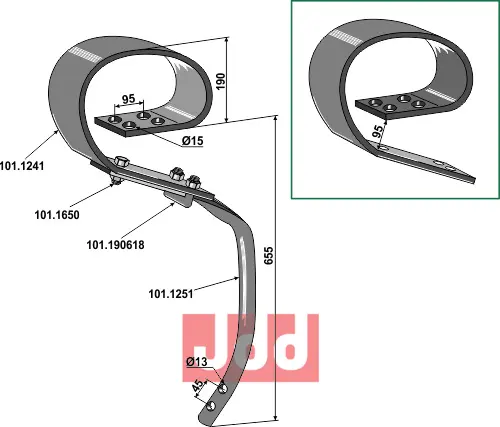 Stubharvetand - 150x12 DAVID system - JDD Utstyr