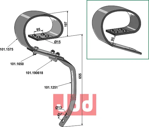 Stubharvetand - 150x14 DAVID system - JDD Utstyr