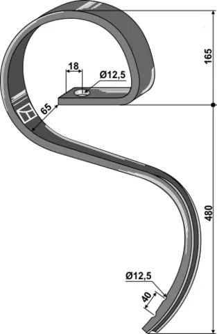 Harvtind hull 12,5, avst. 40