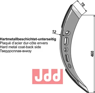 Stubharvespiss 490x70x12mm Väderstad