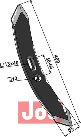 Stubharvetand 400x55x15 (40-65) K&#246;ckerling/Quivogne/Kverneland/Treffler