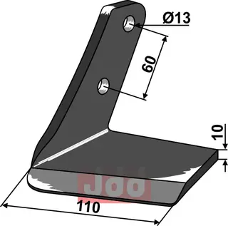 Erstatningsvinge til Farmet Hole: 12,5, Bredde: 100