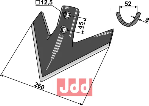 Gåsefot-skjær 260mm - JDD Utstyr