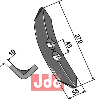 Harvspiss 270x55x10mm