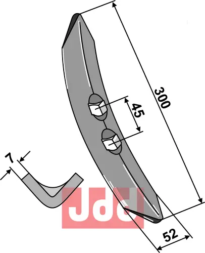 Harvspiss 300x60x7mm - JDD Utstyr