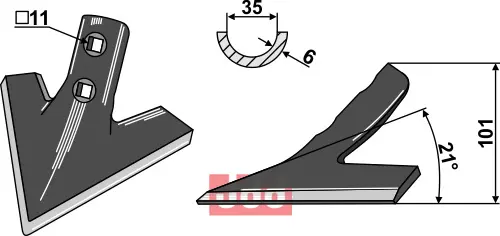 Gåsefot-skjær 150mm - JDD Utstyr