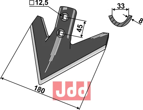 Gåsefot-skjær 180mm - JDD Utstyr
