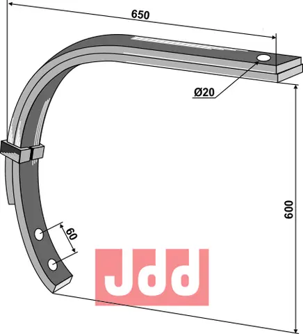 Dobbeltfjær 55x45