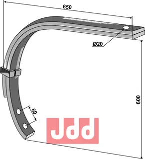 Dobbeltfjær 55x50