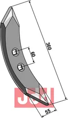 Stubharvespiss 360x55x15mm