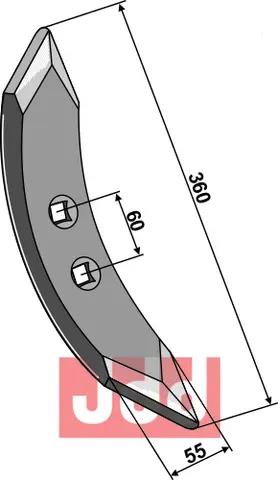 Stubharvespiss 360x55x15mm